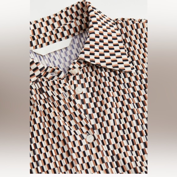 Textured Jersey button up shirt H&M NWT - Picture 4 of 6